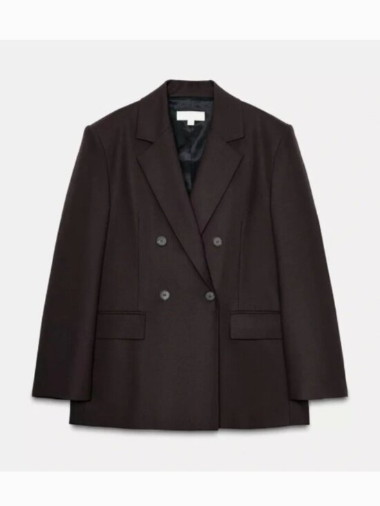 Zara Jackets & Blazers - NWT Zara Oversized Double Breasted Blazer Dark Brown Small